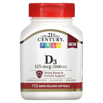 21st Century D 5000 IU Tablets, 110 Count
