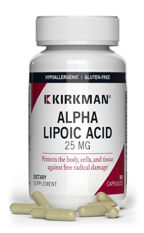 Kirkman - Alpha Lipoic Acid 50 mg - 90 Capsules - Potent Antioxidant - Protects Against Harmful Radicals - Hypoallergenic