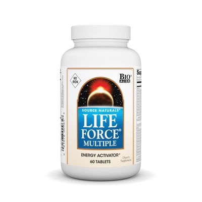 Source Naturals Life Force Multiple Iron Free Daily Multivitamin High Potency Essential Vitamins, Minerals, Antioxidants &amp; Nutrients - Energy &amp; Immune Boost - 60 Tablets