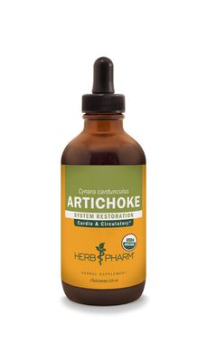 Herb Pharm Certified Organic Artichoke Liquid Extract for Cardiovascular and Circulatory Support - 4 Ounce