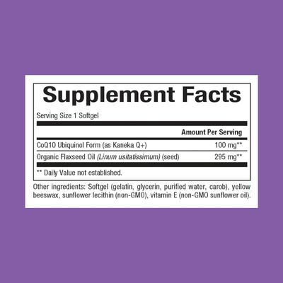 Natural Factors Ubiquinol Active CoQ10 100 mg, High-Absorption Coenzyme Q10 Supplement for Energy, Heart and Cognitive Support, 100mg, 60 Softgels