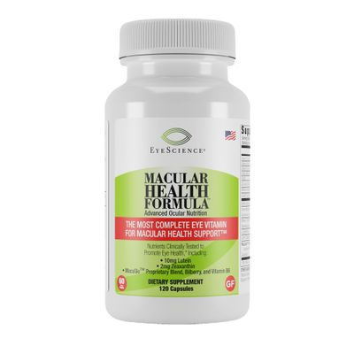 EyeScience Macular Health Beyond AREDS2 Formula, Advanced Ocular Vitamin - Containing Lutein, Zeaxanthin, Bilberry, and Vitamins C, D, E, and B6 (60 Day Supply)