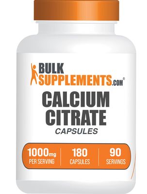 BulkSupplements.com Calcium Citrate Capsules - Calcium Citrate Supplement - Calcium Supplements - Calcium Citrate Pills - Calcium Capsules - 2 Capsules (210mg Calcium) per Serving (180 Capsules)