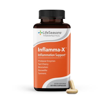 LifeSeasons Inflamma-X - Inflammation Support Supplement - Turmeric Boswellia &amp; Bromelain - Soothes Aches &amp; Chronic Discomfort - Reduces Swelling &amp; Inflammatory Compounds - 60 Capsules