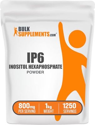 BulkSupplements.com IP6 Powder - Inositol Hexaphosphate, IP6 Supplement - Inositol Supplement for Immune Support, Gluten Free, 800mg per Serving, 1kg (2.2 lbs) (Pack of 1)