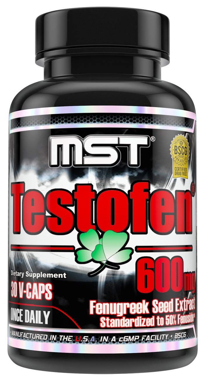 MST Testofen, Fenugreek Seed Extract, Standardized to 50% Fenuside, 600mg, 30 Count, BSCG Certified Drug Free