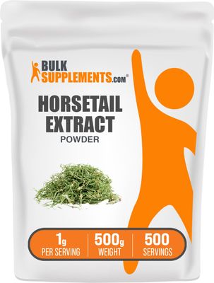 BulkSupplements.com Horsetail Extract Powder - Horsetail Supplement, from Horsetail Herb - Silica Supplements, Gluten Free, 1g per Serving, 500g (1.1 lbs) (Pack of 1)