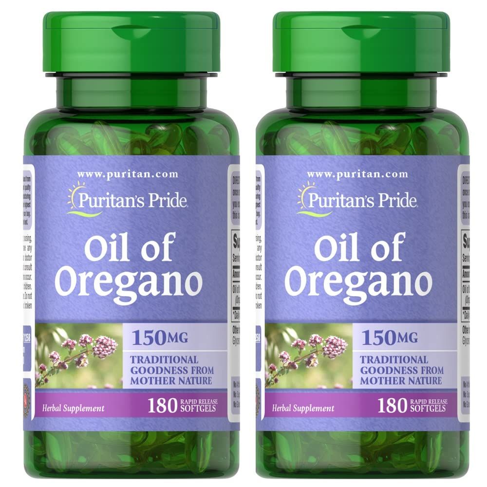 Puritan&#39;s Pride Oil of Oregano Extract, 1.5 Gram Twin Pack, 360 Total Count