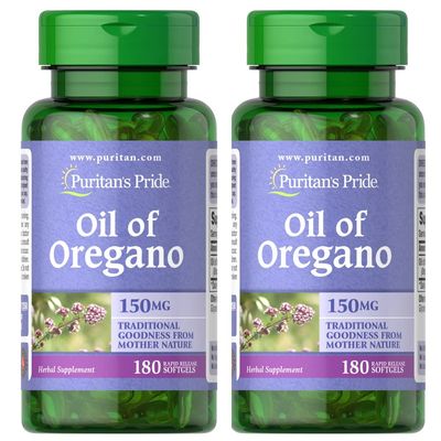 Puritan&#39;s Pride Oil of Oregano Extract, 1.5 Gram Twin Pack, 360 Total Count