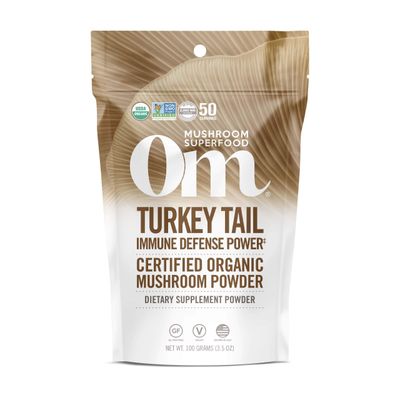 OM Mushroom Superfood Turkey Tail Organic Mushroom Powder, 3.5 Ounce, 50 Servings, Immune Support, Polysacchrides, Beta-Glucans, Gut Health &amp; Holistic Defense Mushroom Supplement