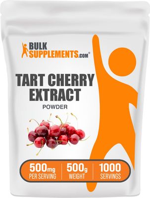 BulkSupplements.com Tart Cherry Extract Powder - Tart Cherry Supplement, Herbal Supplement - Antioxidant Source, Gluten Free, 500mg per Serving, 500g (1.1 lbs) (Pack of 1)