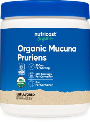 Nutricost Organic Mucuna Pruriens Powder (250 Grams) - Gluten Free, Non-GMO &amp; Vegetarian Friendly