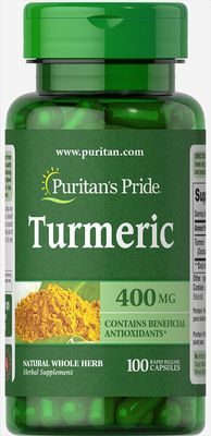 Puritan&#39;s Pride Turmeric 400 mg Capsules, 100 Count