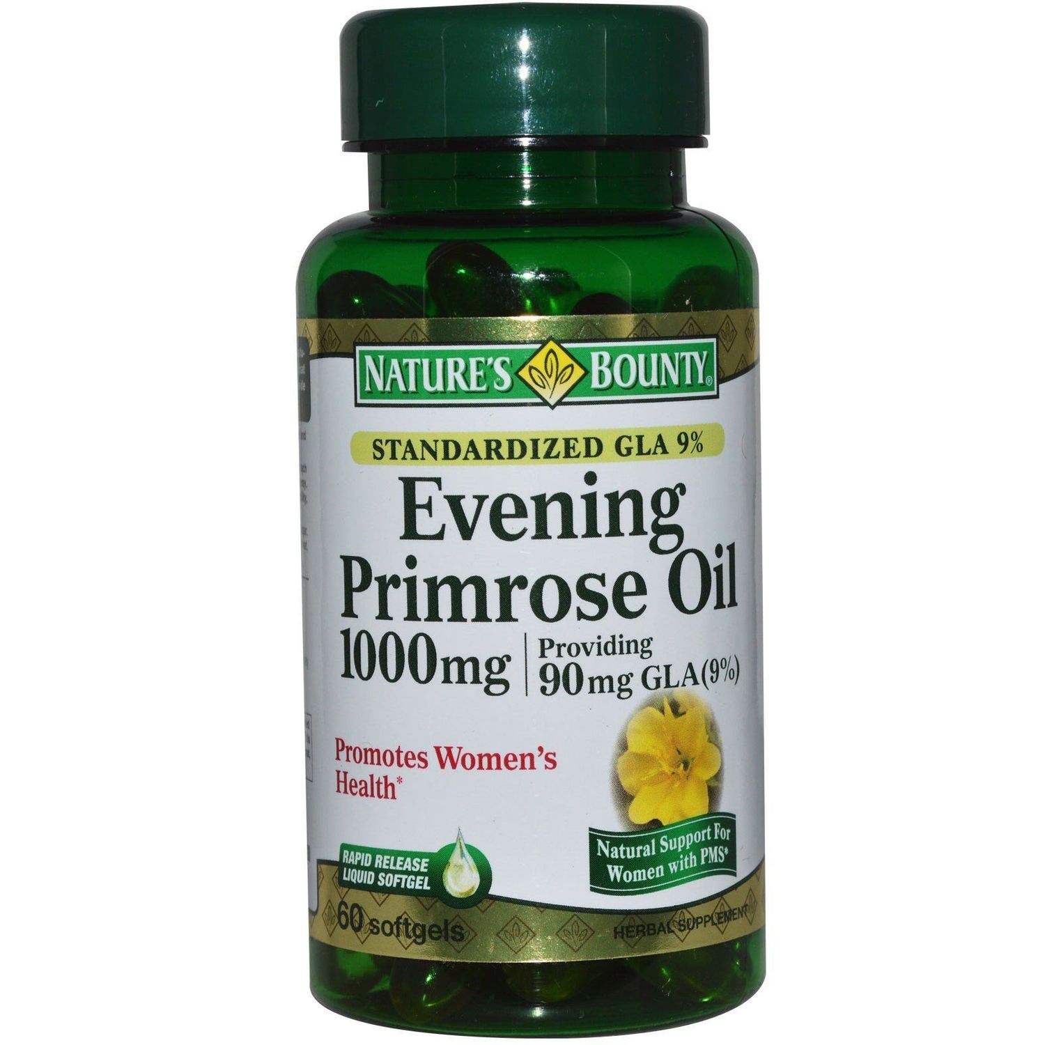 Nature&#39;s Bounty Evening Primrose Oil 1000 mg Softgels 60 ea (Pack of 2)