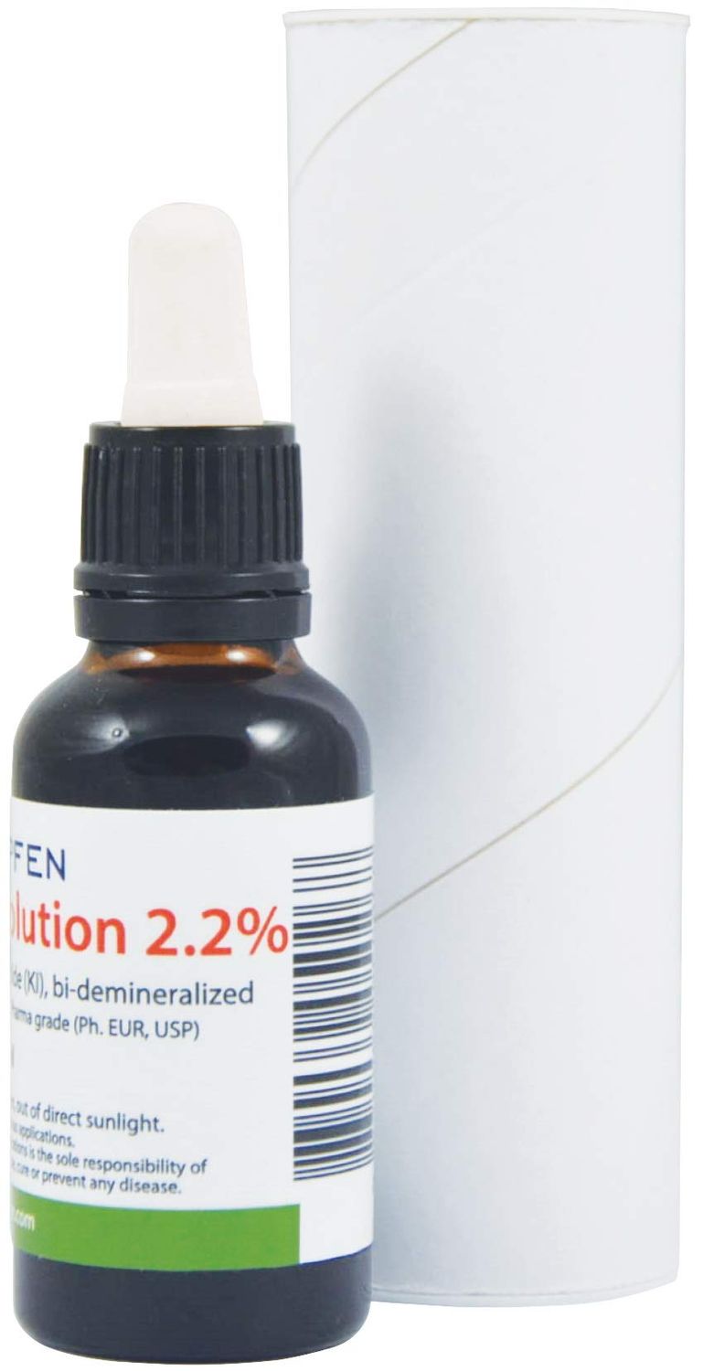 2.2% Lugol&#39;s Iodine Solution 1 Fl Oz - 30 ml | Pharmaceutical Grade Ingredients | Lugols Solution Made with Iodine and Potassium Iodide | Heiltropfen