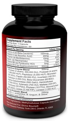 Digestive Enzymes with Probiotics & Prebiotics - Digestive Enzyme Supplements w Lipase, Amylase, Bromelain - Support a Healthy Digestive Tract for Men and Women - 90 Vegetarian Capsules