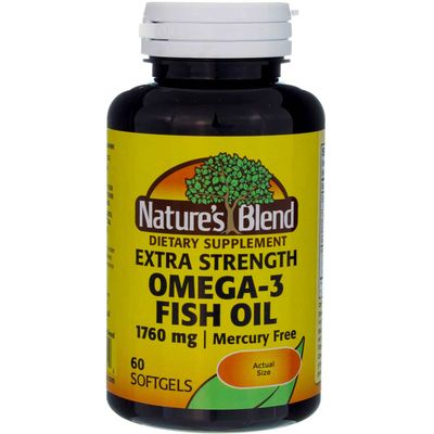 Nature&#39;s Blend Fish Oil 1760 mg Omega 3 Extra Strength - 60 Softgels