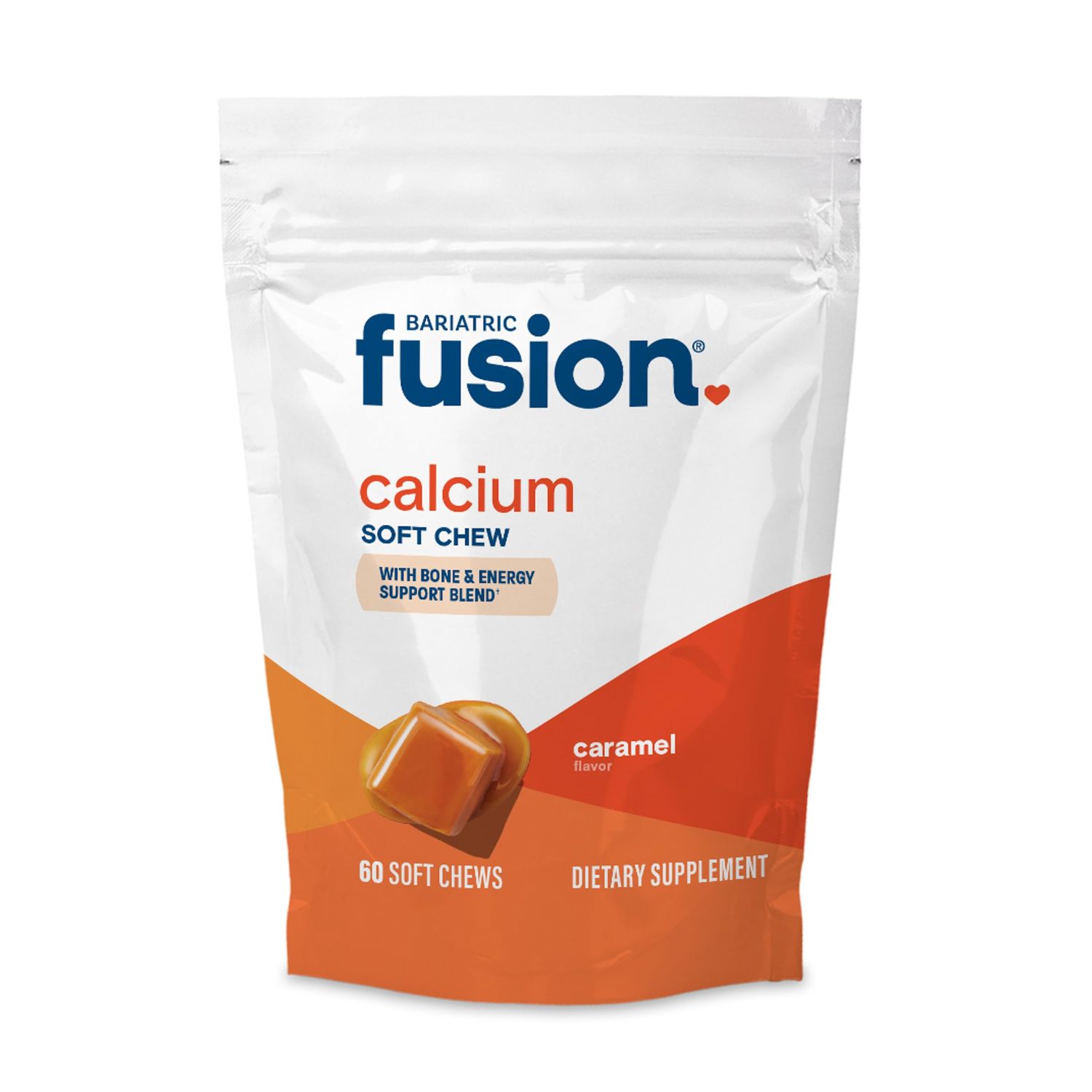 Bariatric Fusion Bariatric Calcium Chews | Calcium Citrate with Vitamin D3 Calcium Supplement Bariatric Vitamin | Sugar Free Calcium Citrate Chewable | Calcium Citrate 500mg | Caramel | 60 Count