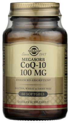 Solgar Megasorb CoQ-10 100 mg, 60 Softgels - Supports Heart Function &amp; Healthy Aging - Coenzyme Q10 Supplement - Enhanced Absorption - Non-GMO, Gluten Free, Dairy Free - 60 Servings