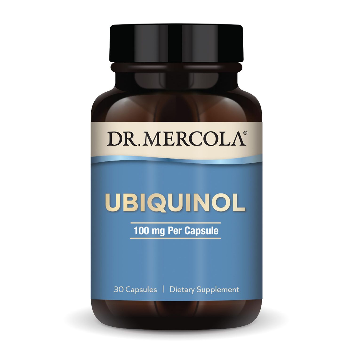 Dr. Mercola Ubiquinol 100 mg Per Serving, 30 Servings (30 Capsules), Dietary Supplement, Supports Overall Health and Wellness, Non GMO