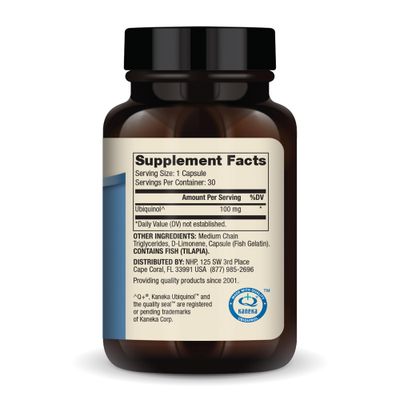 Dr. Mercola Ubiquinol 100 mg Per Serving, 30 Servings (30 Capsules), Dietary Supplement, Supports Overall Health and Wellness, Non GMO