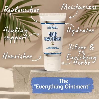 Natural Path Silver Wings Silver 250ppm Herbal Ointment 1.5 oz. Skin Healing &amp; Nourishing