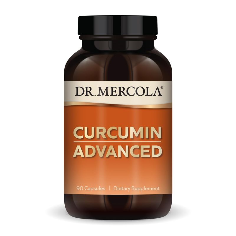 Dr. Mercola Curcumin Advanced, 90 Servings (90 Capsules), 500 mg Per Capsule, Dietary Supplement, Supports Vision Health and Mental Focus, Non-GMO