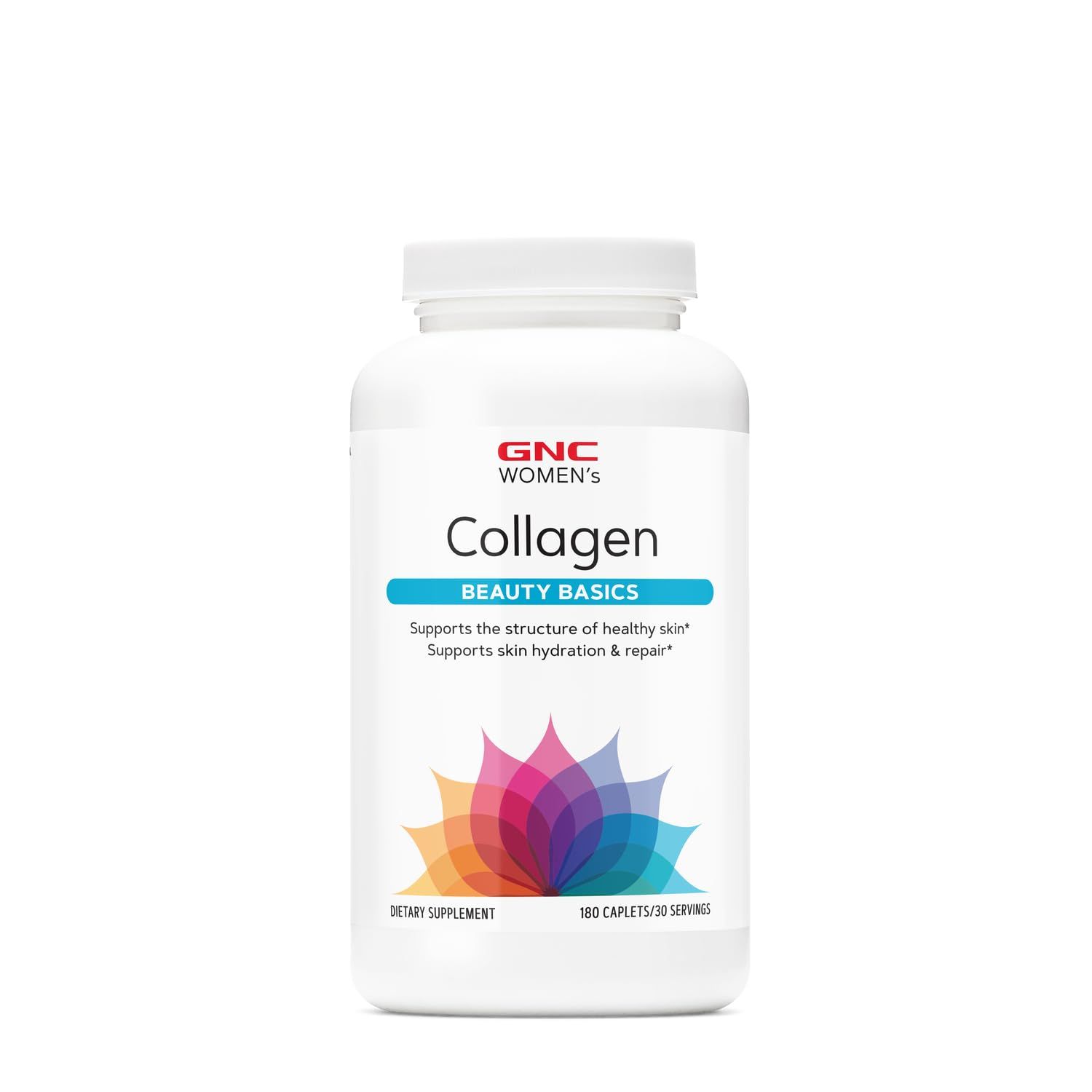 GNC Women&#39;s Collagen Supplement |Supports Healthy Skin and Improves Elasticity | Targeted Cell Growth and Repair Formula with Hyaluronic Acid | Natural Collagen Source | 180 Caplets