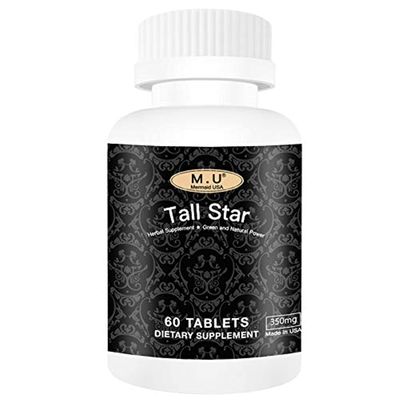 Tall Star -Top Star-Grow Taller Magic Height Growth Maximizer for Teenagers Kids Adults Health pills supplement- Non GMO M.U Mermaid USA Natural and Pure Herb