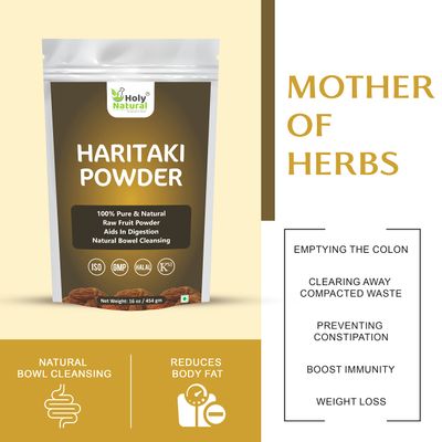 Haritaki Powder Without Seeds - 16 Oz I Natural, Very Good for Bowel and Digestion