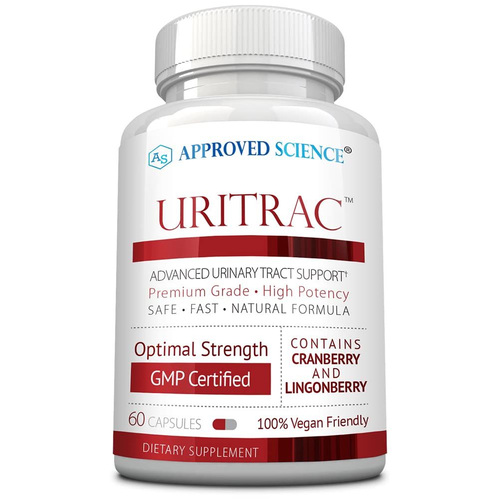 Approve Science Uritrac - UTI Support - Cranberry, D-Mannose, Lingonberry - Vegan Friendly - 1 Bottle Supply
