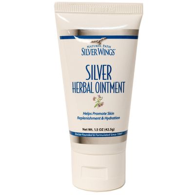 Natural Path Silver Wings Silver 250ppm Herbal Ointment 1.5 oz. Skin Healing &amp; Nourishing