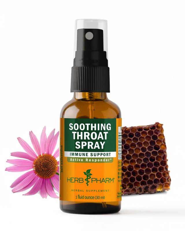Herb Pharm Soothing Throat Spray Herbal Formula with Echinacea and Propolis, 1 Fl Oz (Pack of 1)
