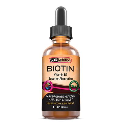 Biotin Liquid Drops (Mixed Berry) Max Absorption Biotin Liquid Drops, 5000mcg of Biotin Per Serving, 60 Serving, No Artificial Preservatives, Vegan Friendly, Supports Healthy Hair Growth, Strong Nail