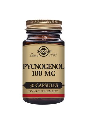 Solgar Pycnogenol 100 mg, 30 Vegetable Capsules - Antioxidant Protection - Healthy Leg &amp; Vein Support - Non-GMO, Vegan, Gluten Free, Dairy Free, Kosher - 30 Servings