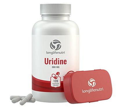 LongLifeNutri Uridine Monophosphate 300mg - 120 Veg Caps | Made in USA | Choline Enhancer for Brain &amp; Memory | Supports Synapses Growth