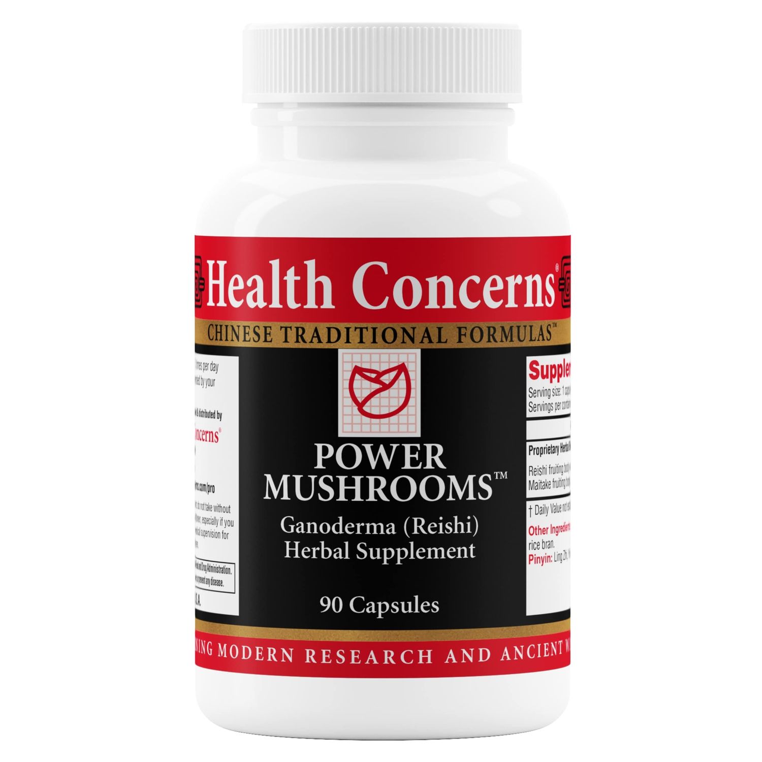 Health Concerns Power Mushrooms - Immunity System &amp; Energy Boost Supplement - 90 Capsules