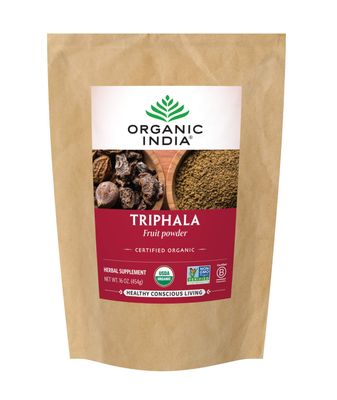 Organic India Triphala Capsules - Herbal Supplement with Amla, Bibhitaki, Haritaki, Digestion &amp; Colon Support, Immune System Support, Adaptogen, Vegan, USDA Certified Organic - 1 lb Bag