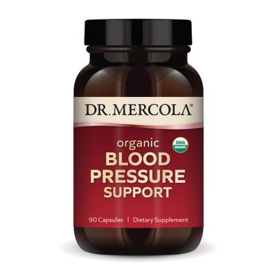 Dr. Mercola Organic Blood Pressure Support, 90 Servings (90 Capsules), Dietary Supplement, Supports Skin &amp; Mental Focus, Non-GMO, Certified USDA Organic