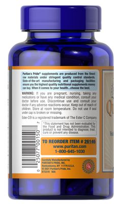 Puritan's Pride Quercetin Complex with Vitamin C, Supports Upper Respiratory Health, 100 ct