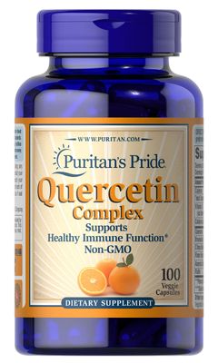 Puritan&#39;s Pride Quercetin Complex with Vitamin C, Supports Upper Respiratory Health, 100 ct