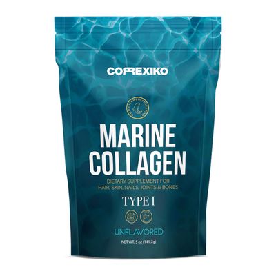 CORREXIKO Marine Collagen Powder Supplement Unflavored - 10,000mg Double Hydrolyzed Collagen Peptides per Serving - Formulated for Maximum Absorption - Hair, Skin &amp; Nails - 5oz, 14 Servings
