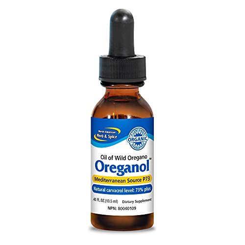 NORTH AMERICAN HERB &amp; SPICE Oreganol P73-0.45 fl. oz. - Immune Support, Optimal Health - Unprocessed, Certified Organic, Wild Oregano Oil - Mediterranean Source - Non-GMO - 194 Servings