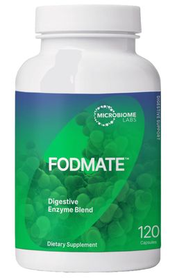Microbiome Labs FODMATE Digestive Enzymes for Women &amp; Men - Digestive Support for Low FODMAP Protocols &amp; Occasional Bloating, Gas &amp; Stomach Relief (120 Capsules)