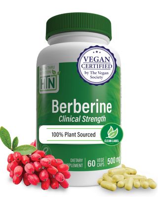Health Thru Nutrition Berberine HCl 500mg 60 Servings | Clinical Strength | Certified Vegan| Non-GMO | Gluten Free | Soy Free | 3rd Party Tested