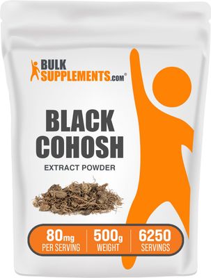 BulkSupplements.com Black Cohosh Extract Powder - Black Cohosh Supplements, from Black Cohosh Root - Vegan, 80mg per Serving, 500g (1.1 lbs) (Pack of 1)