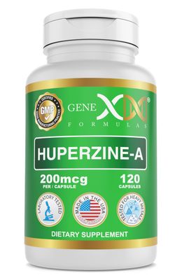 Genex Formulas Huperzine A 200mcg (120 Capsules) | Nootropic Supports Memory, Focus, and Cognitive Health - Non-GMO, Gluten Free, Vegetarian