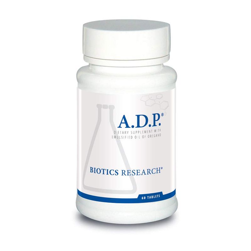 Biotics Research A.D.P. - Oil of Oregano - Patented Formula, Micro-Emulsion Technology - 50mg Per Serving - Sustained Release for High Absorption, Oregano Oil Pills for GI Health - 60 Tablets