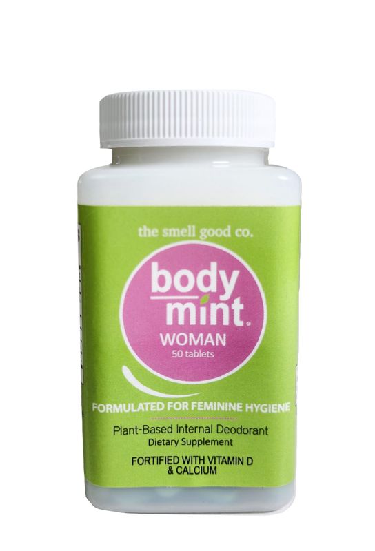 Body Mint Woman | Chlorophyll Deodorizing Supplement for Full Body Feminine Hygiene &amp; Freshness | Aluminum-Free Plant-Based Internal Deodorant | All-Day Protection &amp; Odor Control | 50 tabs