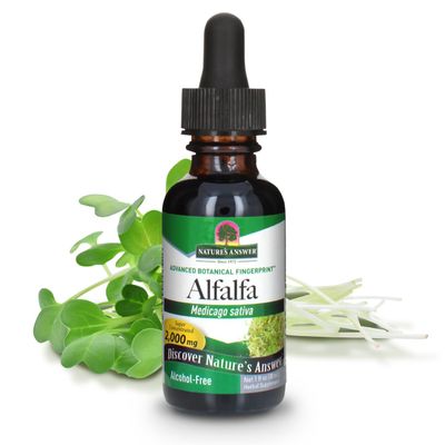 Nature&#39;s Answer Alcohol-Free Alfalfa Herb Extract, 1-Fluid Ounce Supports Immune System, Blood, Digestion, Energy Levels - Helps with Detoxification